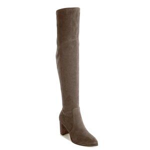 NEW Marc Fisher Luley Faux Suede Over The Knee Boot in Gray Sz. 7.5